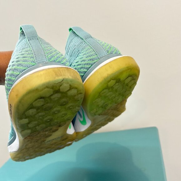 Nike Air Zoom Fearless Flyknit Mica Blue Green sneakers Shoes athletic Size 8 - Picture 10 of 14
